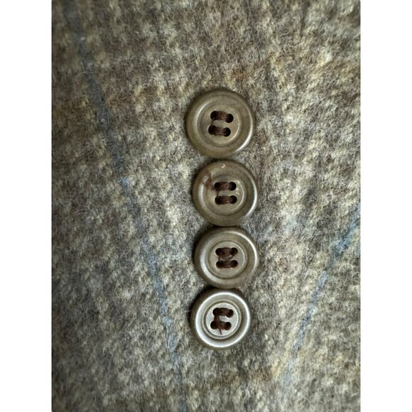 Bill Blass Mens Sz 44R Camel Hair Blazer Coat In Brown Plaid Check Made In USA - Picture 8 of 16